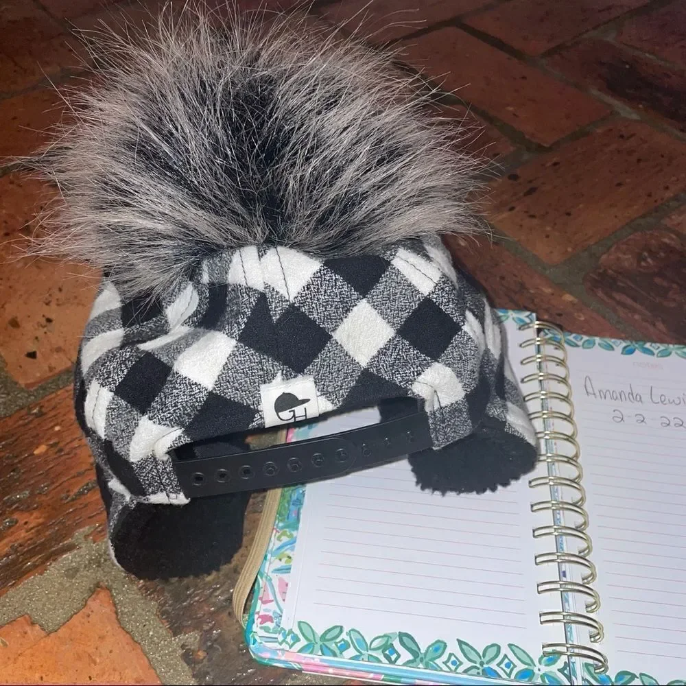 George Hat Buffalo Check Pom Hat